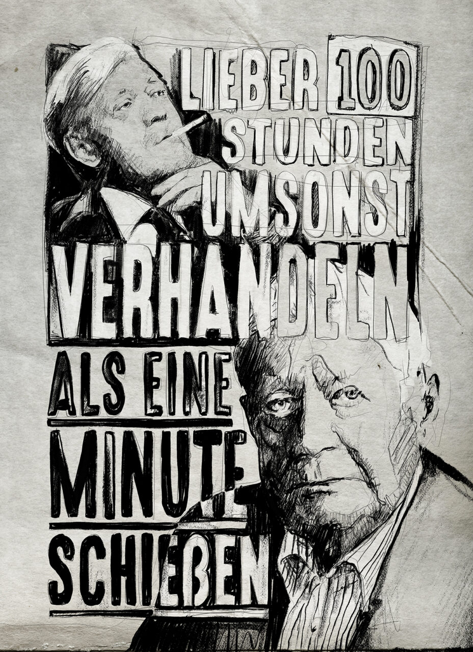 Helmut Schmidt | Smart Smoking Heads © by Daniel Opderbeck